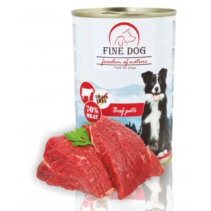 Fine Dog FoN konzerva pro psy hovězí 70% masa Paté 400g