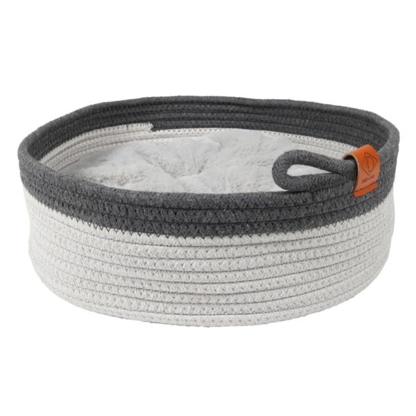 D&D Home – košík Tailor – Ø 35 cm šedá/bílá