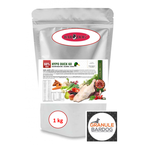 Bardog Hypoalergenní granule Hypo Duck 60 - 30/17 1 kg