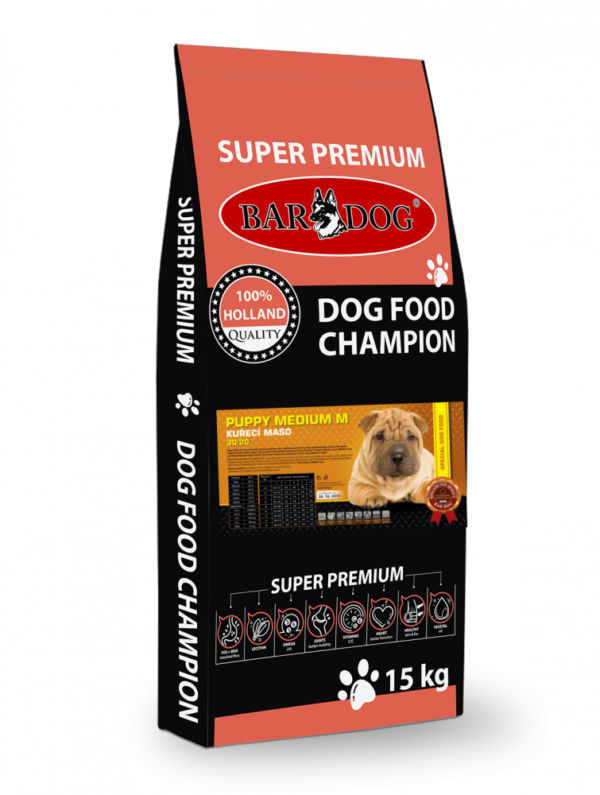 Bardog Super prémiové granule Puppy Medium M 30/20 15 kg