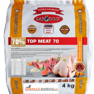 Bardog Lisované granule za studena Top Meat 70 4 kg