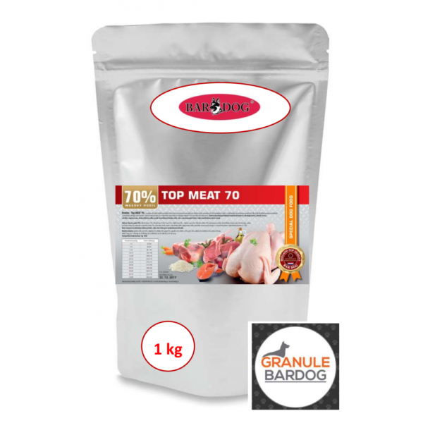 Bardog Lisované granule za studena Top Meat 70 1 kg