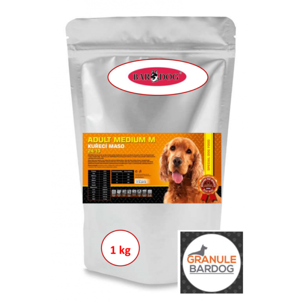 Bardog Super prémiové granule Adult Medium M 24/13 1 kg