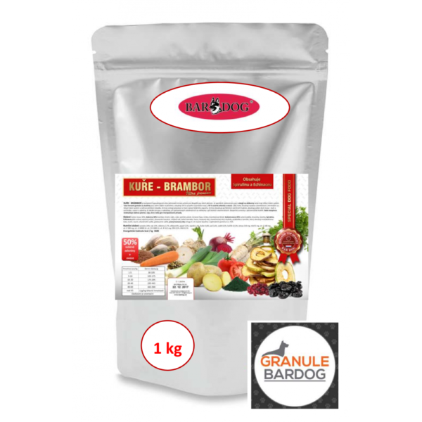 Bardkgog Hypoalergenní granule pro kočky Hypo Cat 60 - Kuře Brambor 32/18 1 kg