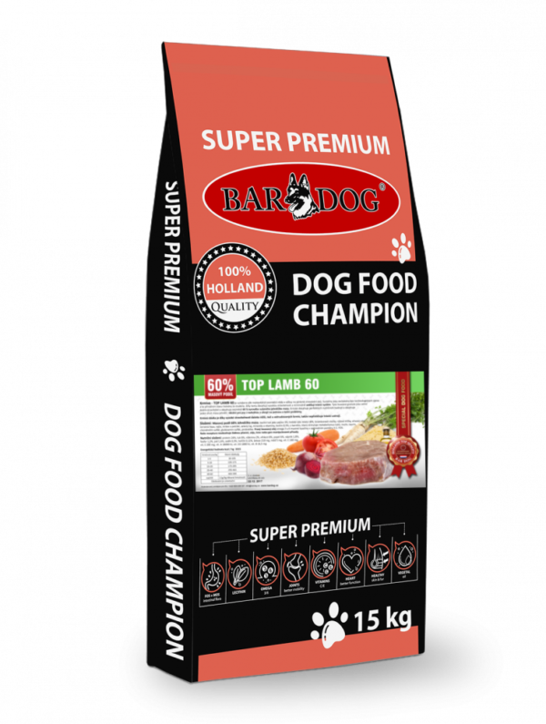 Bardog Lisované granule za studena Top Lamb 60 15 kg