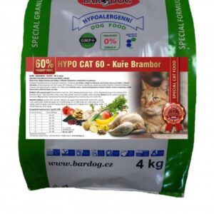 Bardkgog Hypoalergenní granule pro kočky Hypo Cat 60 - Kuře Brambor 32/18 4 kg