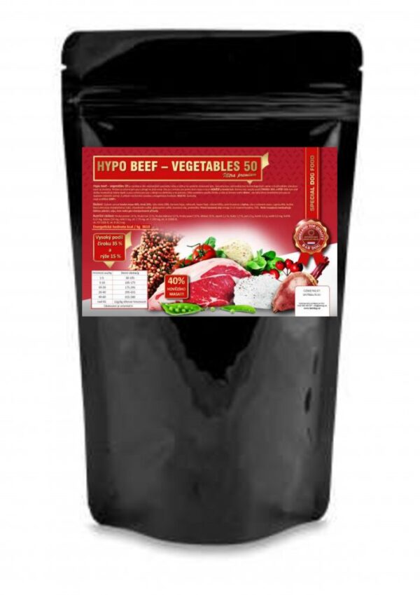 Bardog Lisované granule za studena HYPO BEEF – VEGETABLES 50 1 kg