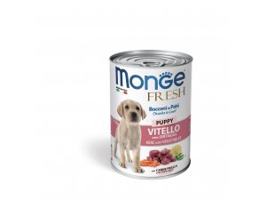 MONGE FRESH DOG Puppy Telecí se zeleninou 400g