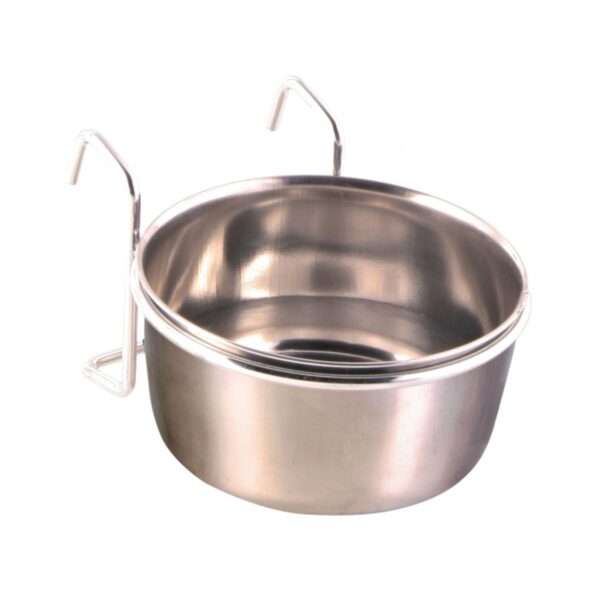Trixie nerezová miska s držákem pro okrasné ptáky 300 ml / 9 cm