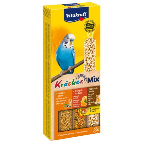 Vitakraft Kräcker Trio med pomeranč PopCorn 5× 3 ks