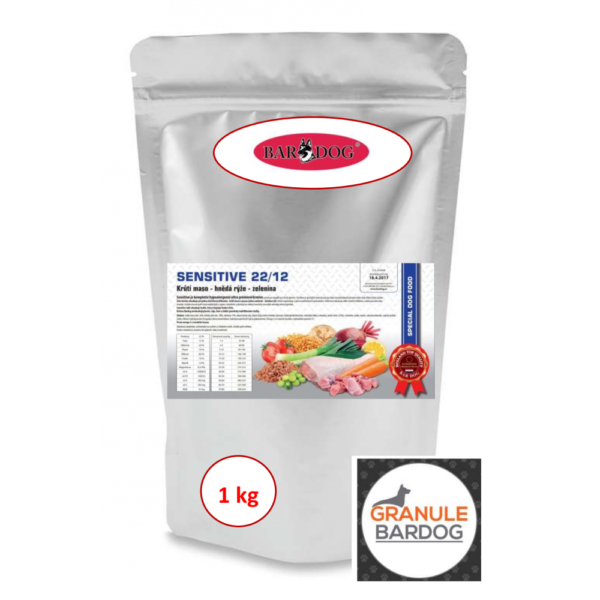 Bardog Hypoalergenní granule Sensitive 22/12 1 kg