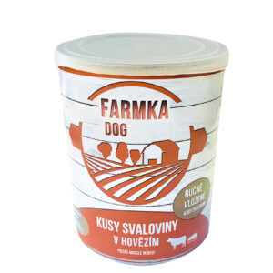 FARMKA DOG kusy svaloviny v hovězím 800g