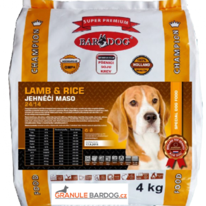 Bardog Super prémiové granule Lamb rice 24/14 4 kg
